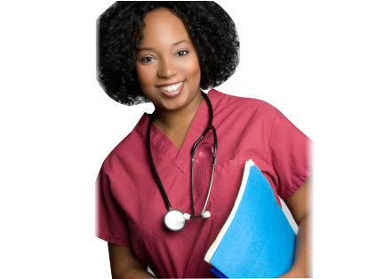 a nurse with a checklist